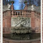 Brunnen mit Treppe im Park von Schloss Lichtenwalde