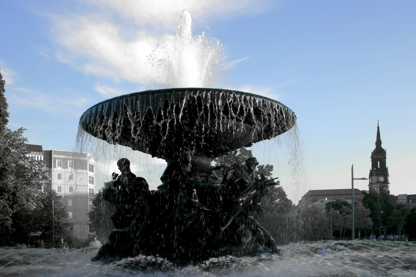 Brunnen "Stille Wasser" Albertplatz Dresden