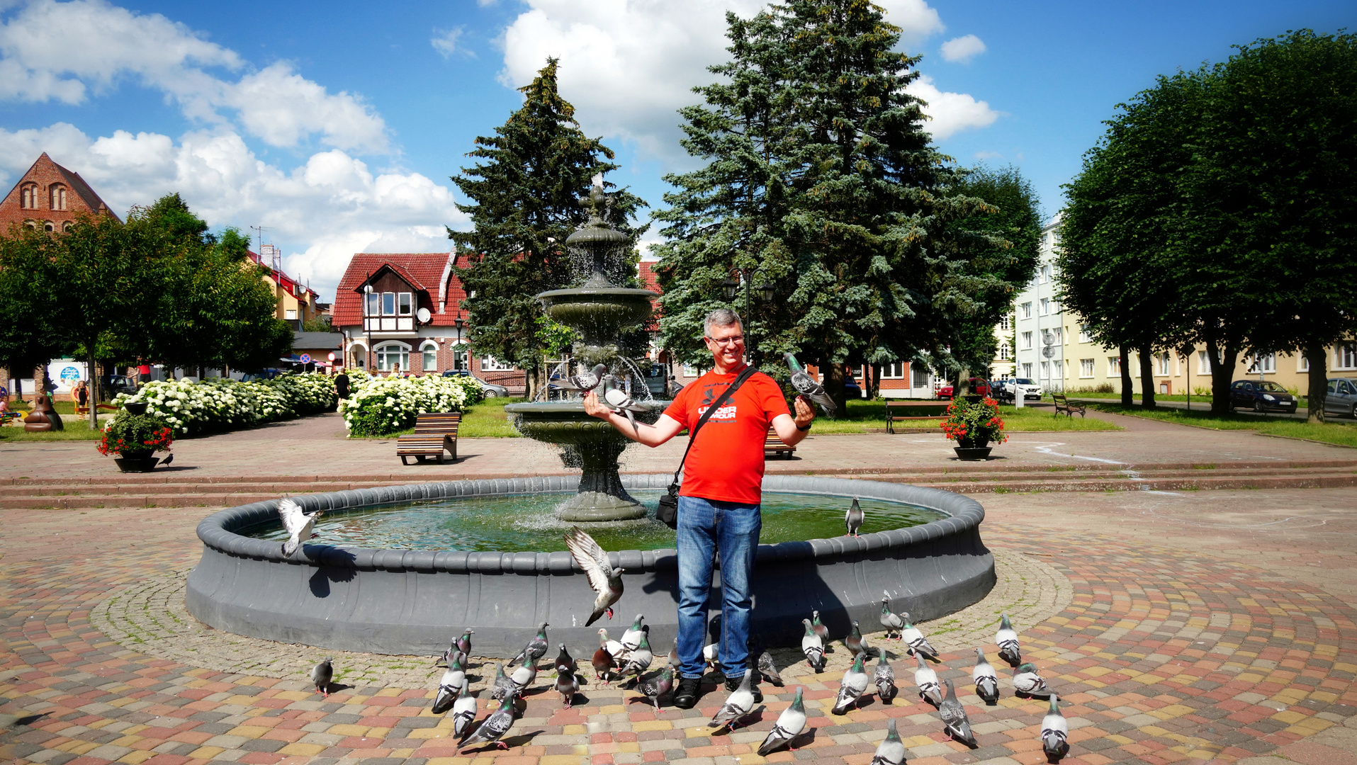 Brunnen, Tauben, Fotografen ...