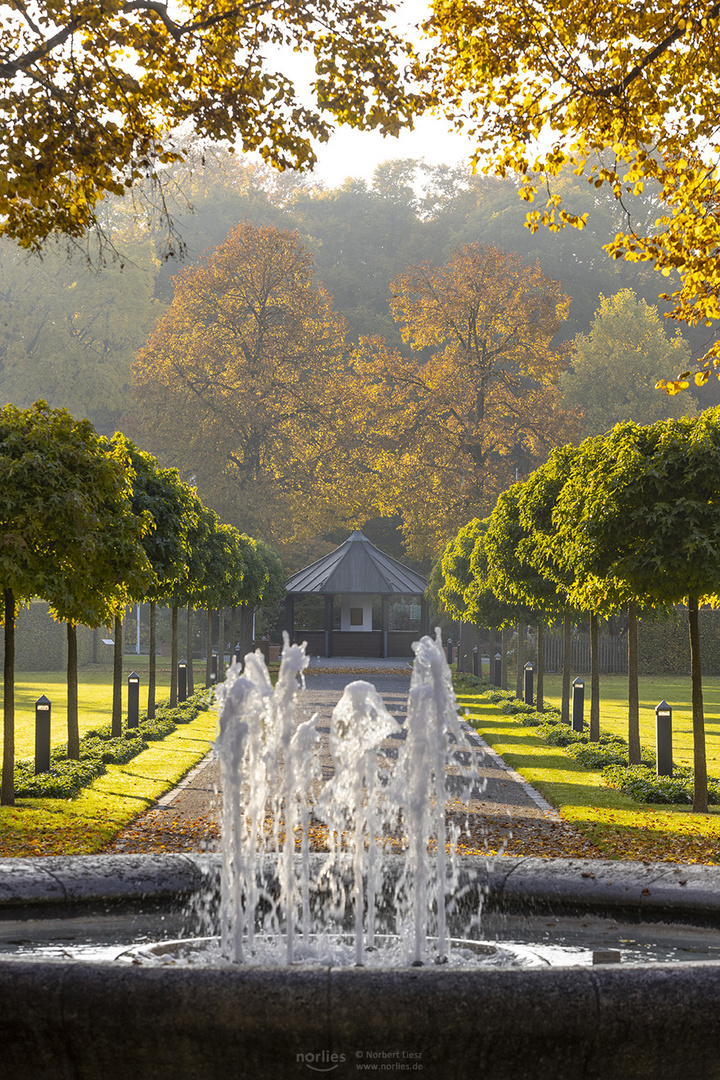 Brunnen und Allee