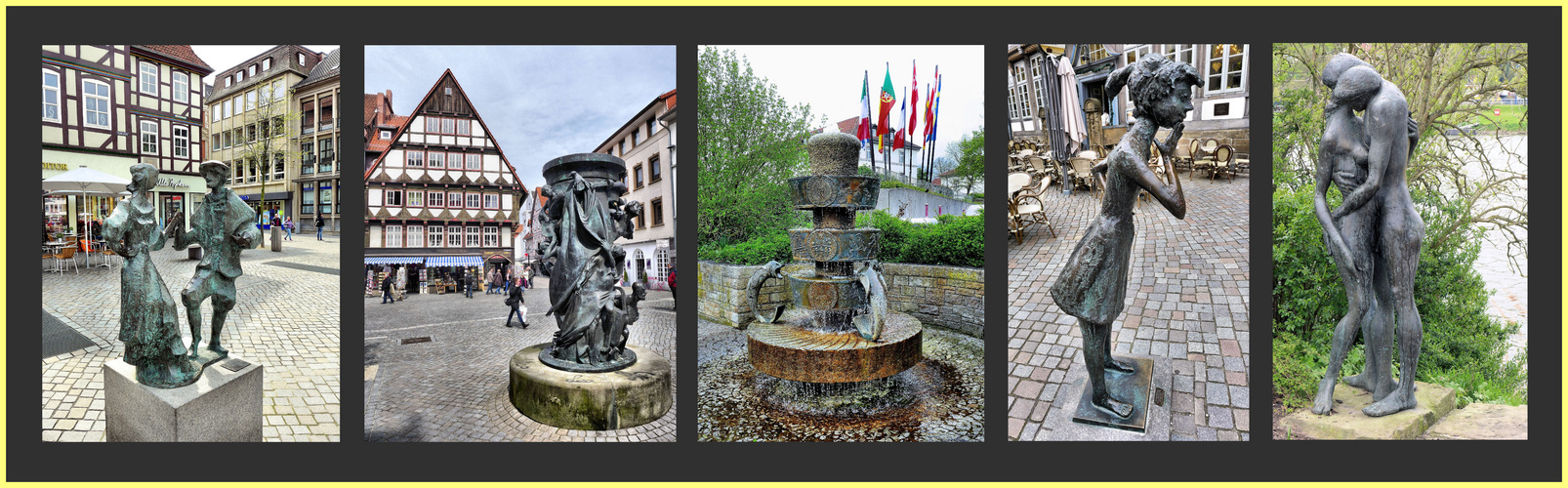 Brunnen und Skulpturen in Hameln