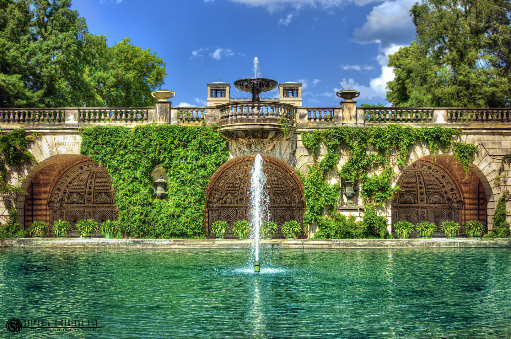 Brunnen vor der Orangerie HDR (Schloss Sanssouci)