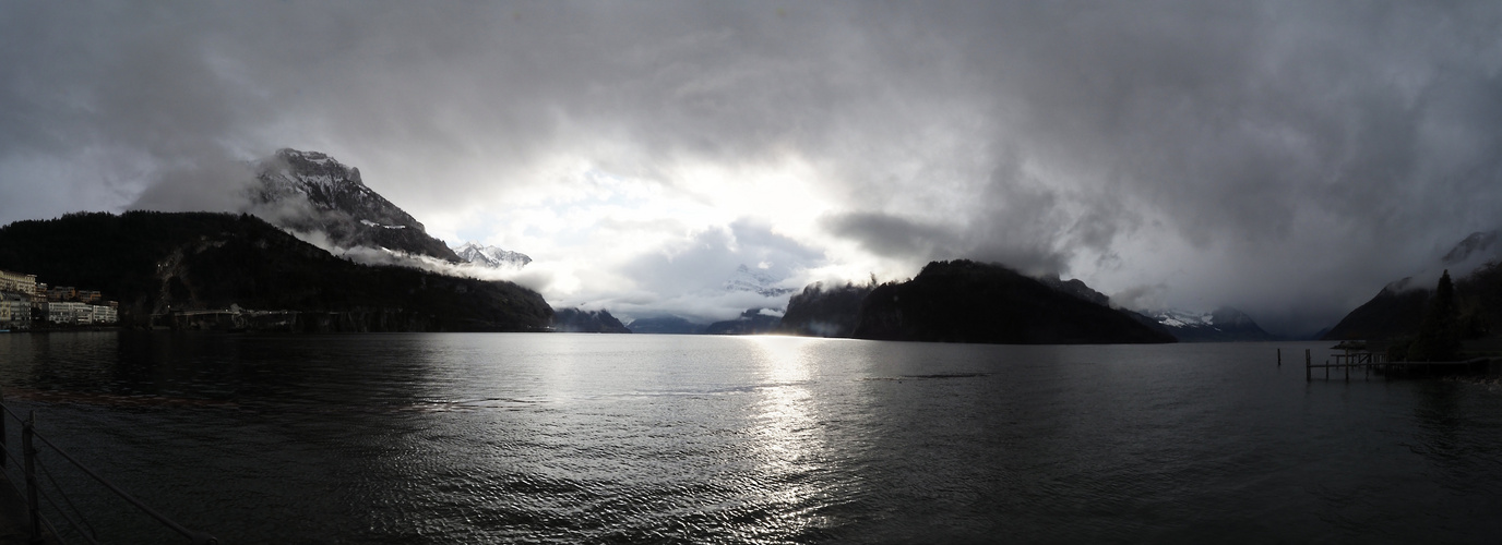 Brunnen Wetter im Dez. Panorama