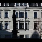 Brunnenfigur in Crimmitschau am Marktplatz