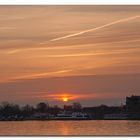 Brunsbüttrl: Sonnenuntergang am Nord-Ostsee-Kanal