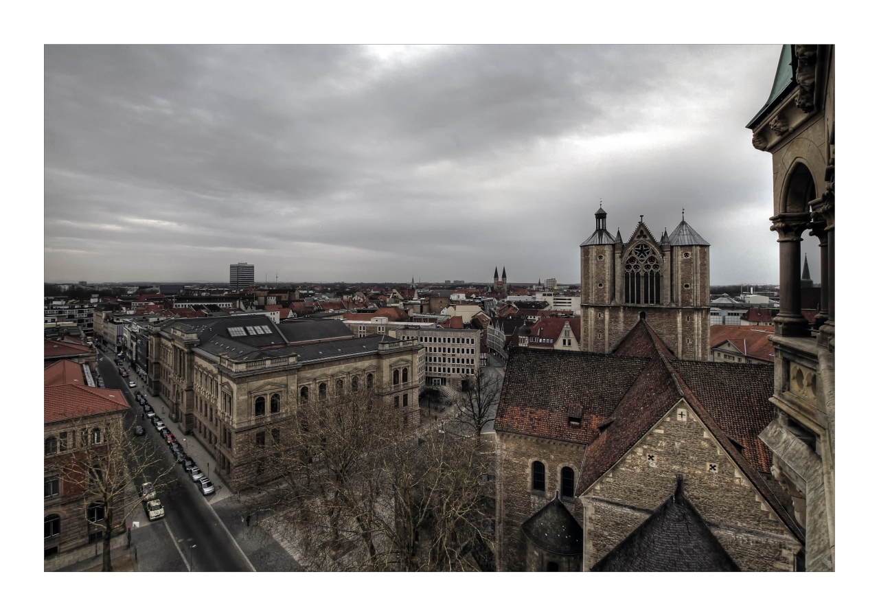 Brunswick " Blick vom Rathausturm, auf die Dächer von Braunschweig "