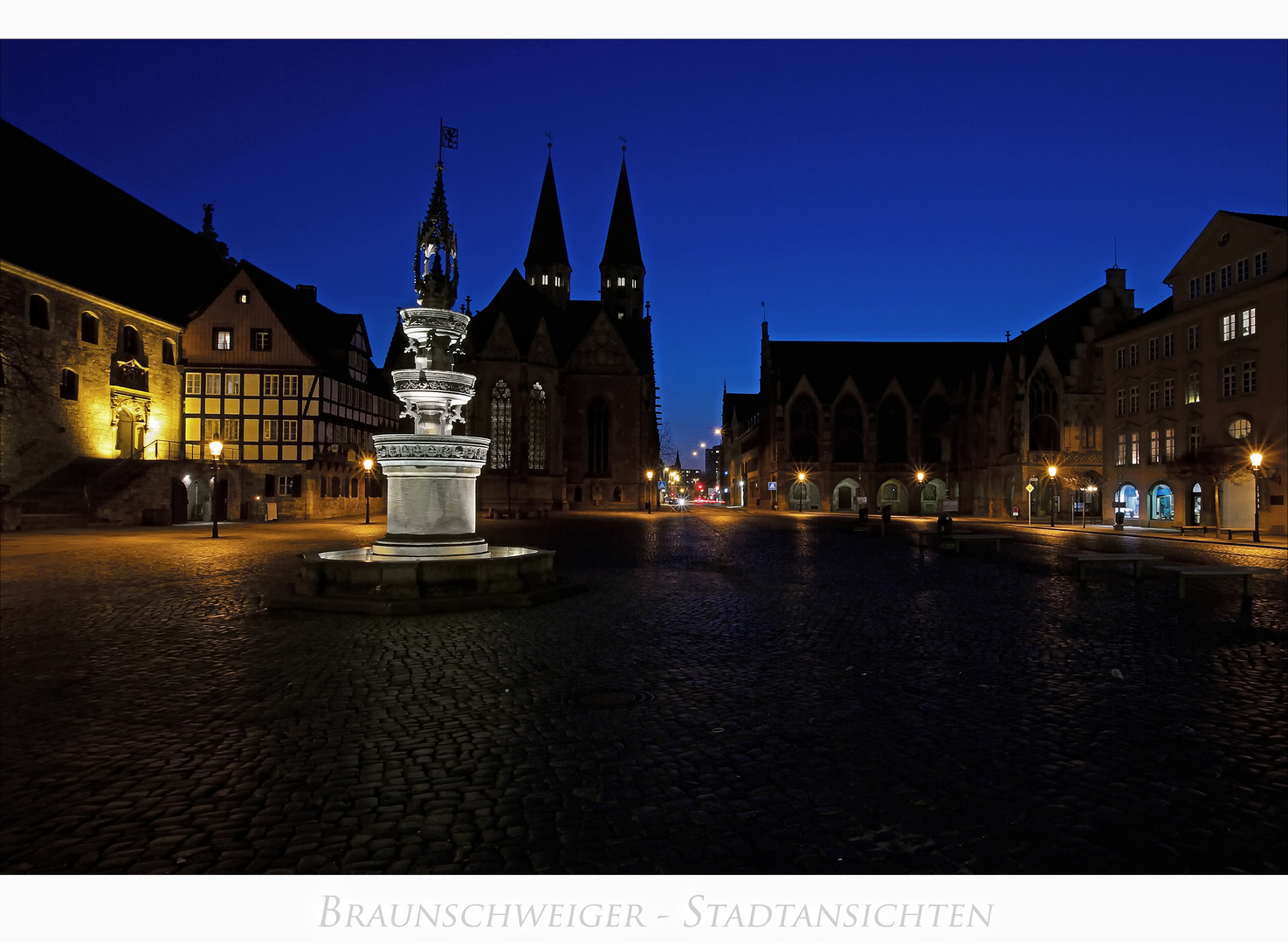 Brunswick " der Blick vom Altstadtmarkt auf dem Marienbrunnen....."