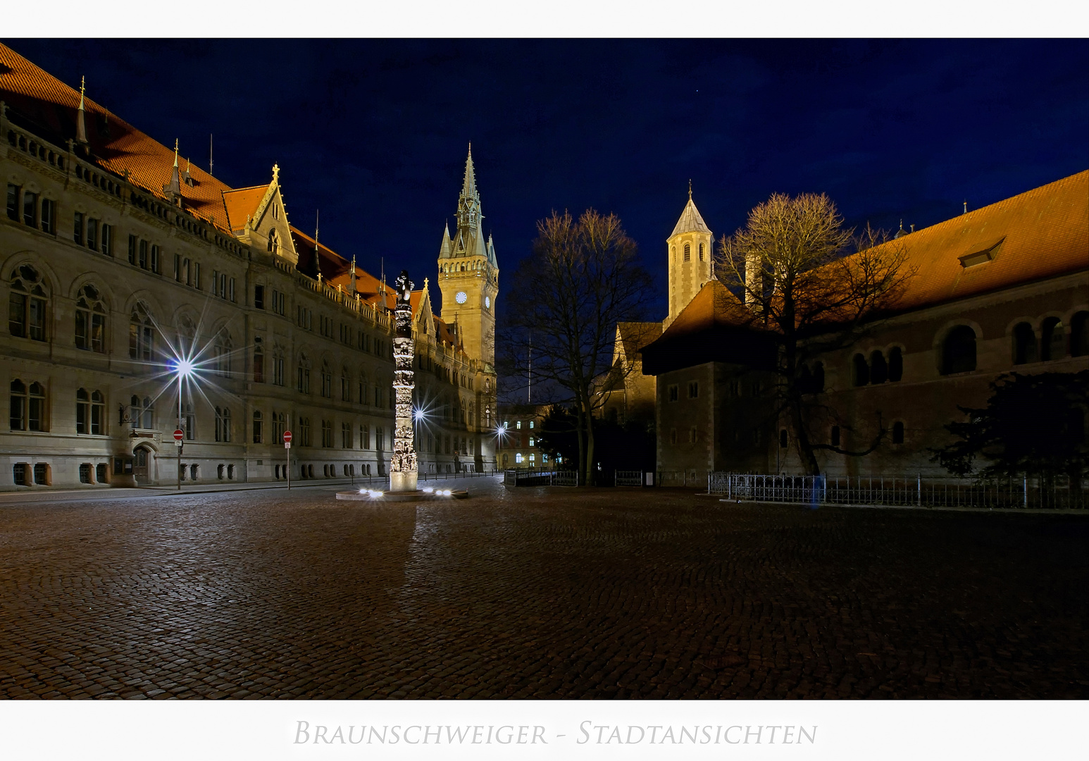 Brunswick " mit Blick auf die Burg, und dem Rathaus... "