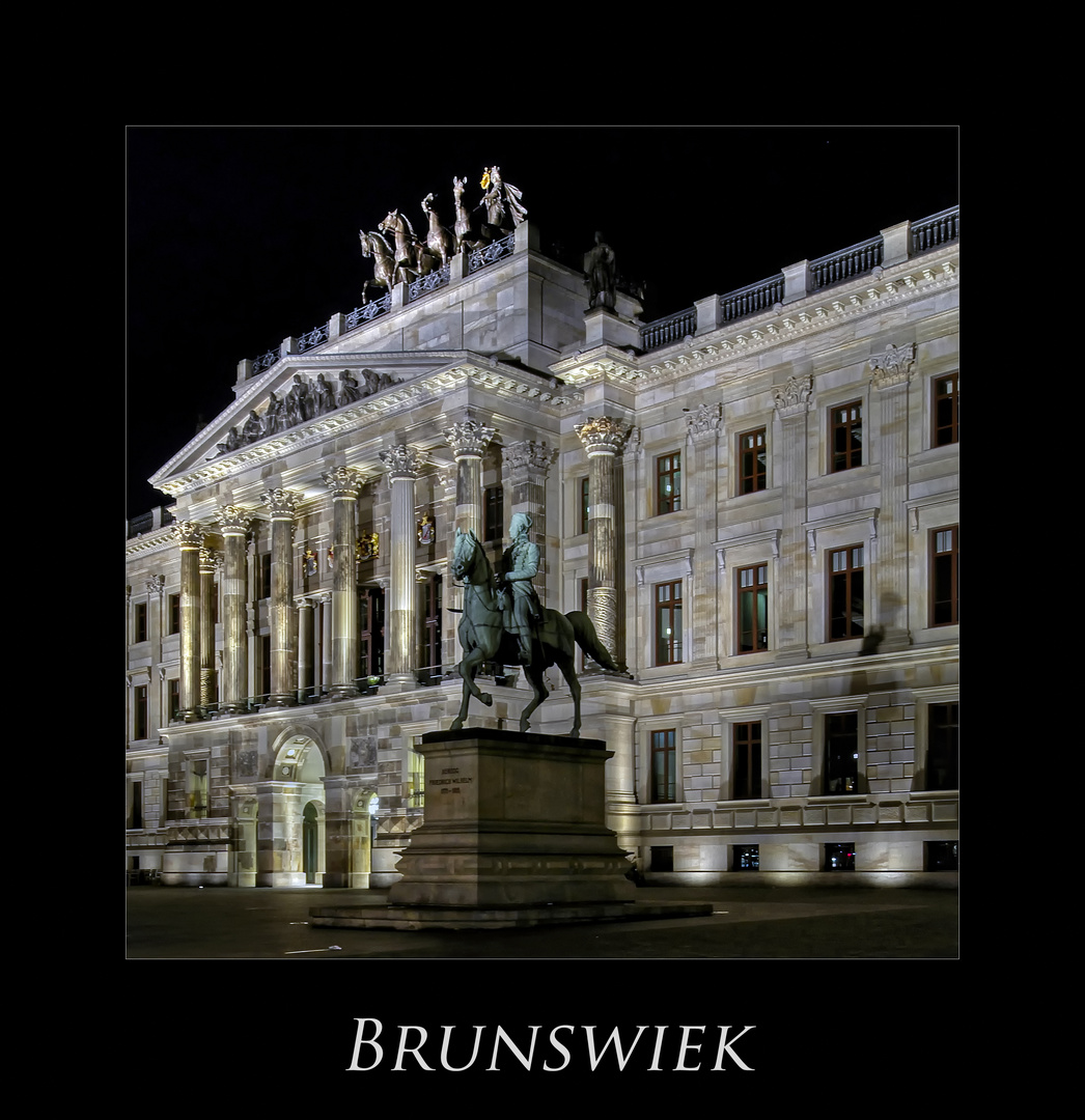 Brunswiek - Schloß-Arkaden " Blick zum Mittelbau des Schlosses*...."