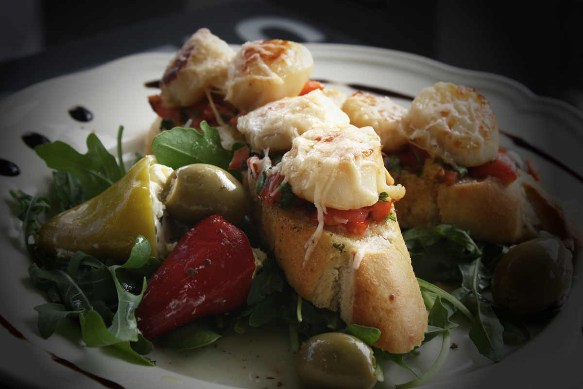 Bruschetta mit Miesmuscheln