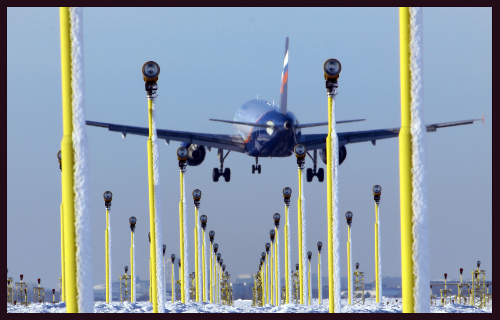 Brussels AIrport in the snow