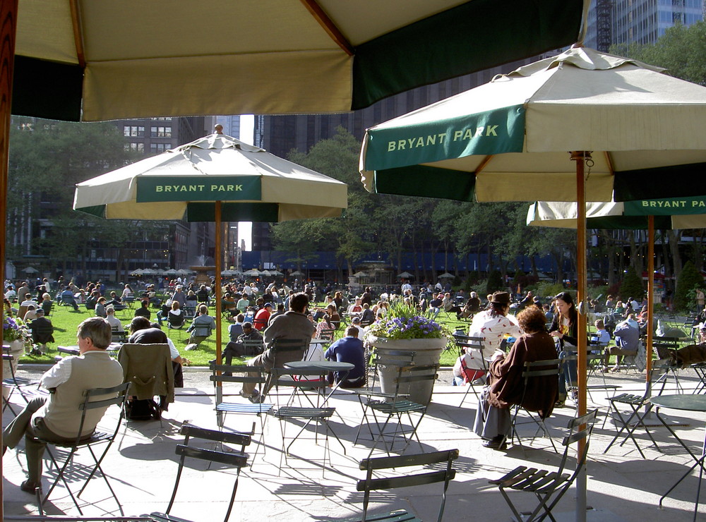 Bryant park in the afternoon