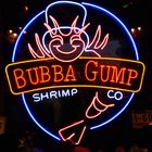 Bubba Gump sign on Santa Monica Restaurant in Los Angeles, CA