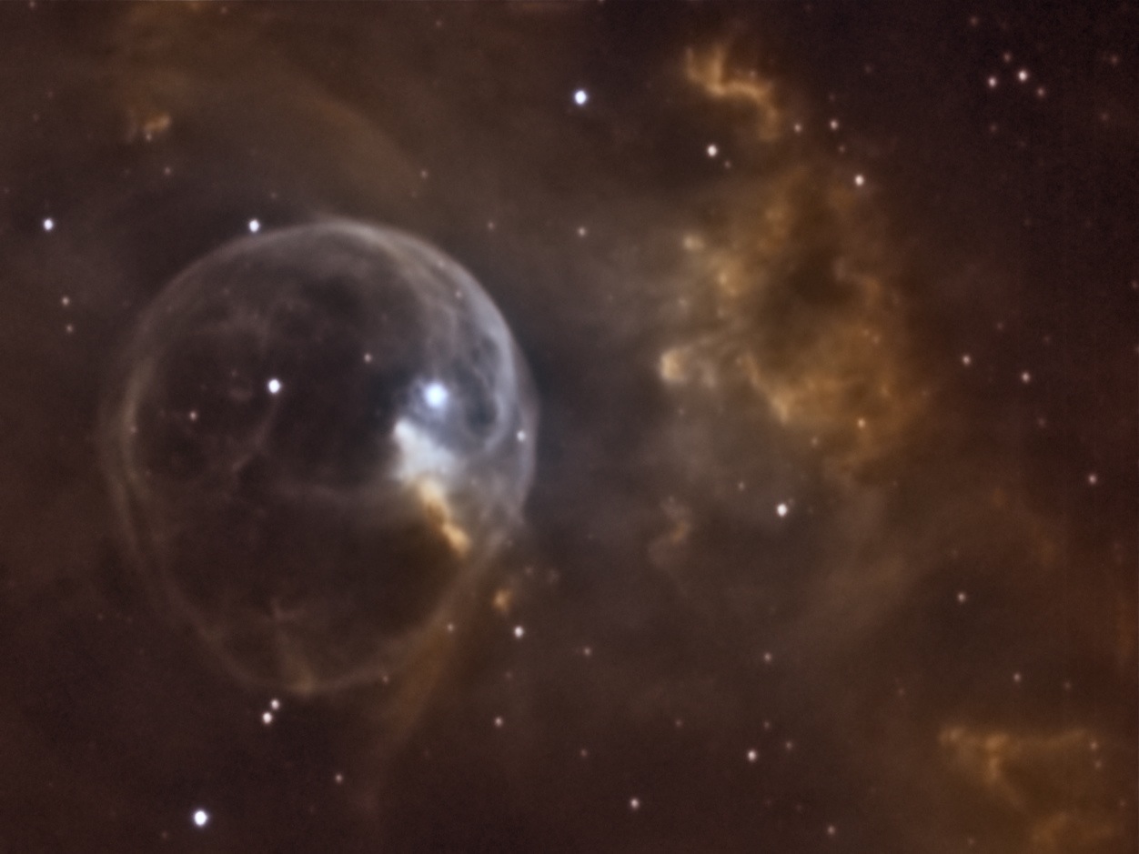 Bubble Nebel NGC7635 in Hubble Palette