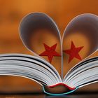 Buch-Herz mit Sternen