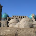 Buchara - Minarett der Moschee Kalan und Basargewölbe