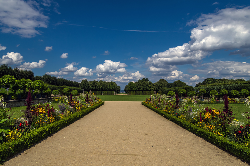 Buchsbaum-Eckläufer, Barockgarten Großsedlitz