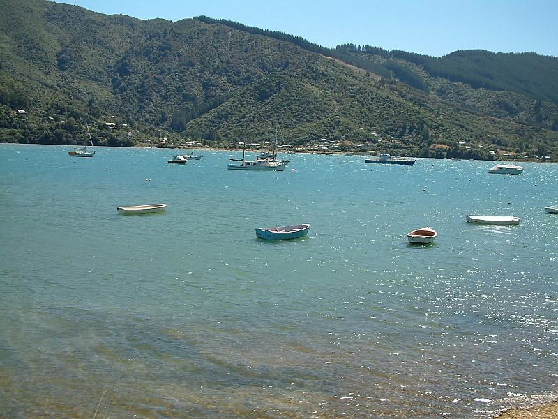 Bucht in den Marlborough-Sounds