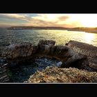 Bucht von Cala Barca am Abend