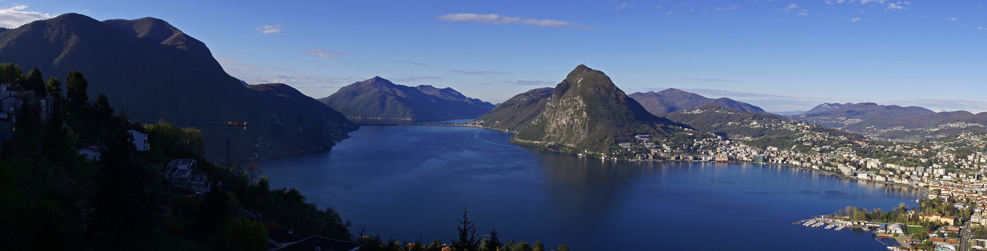 Bucht von Lugano panorama