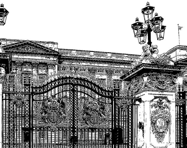 Buckingham- Palast, diesmal farblos