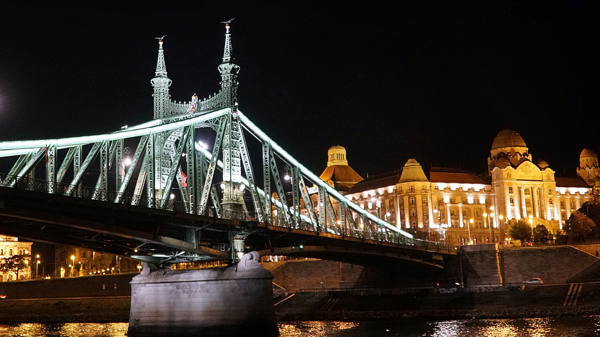 Budabest Freiheitsbrücke bei Nacht 2