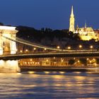 Budapest chain bridge by night
