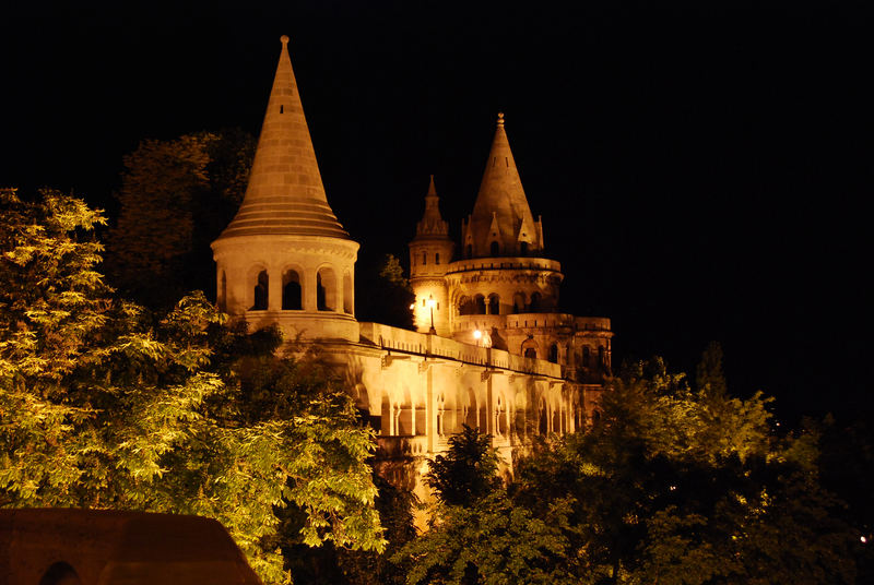 Budapest, Fischerbastei bei Nacht