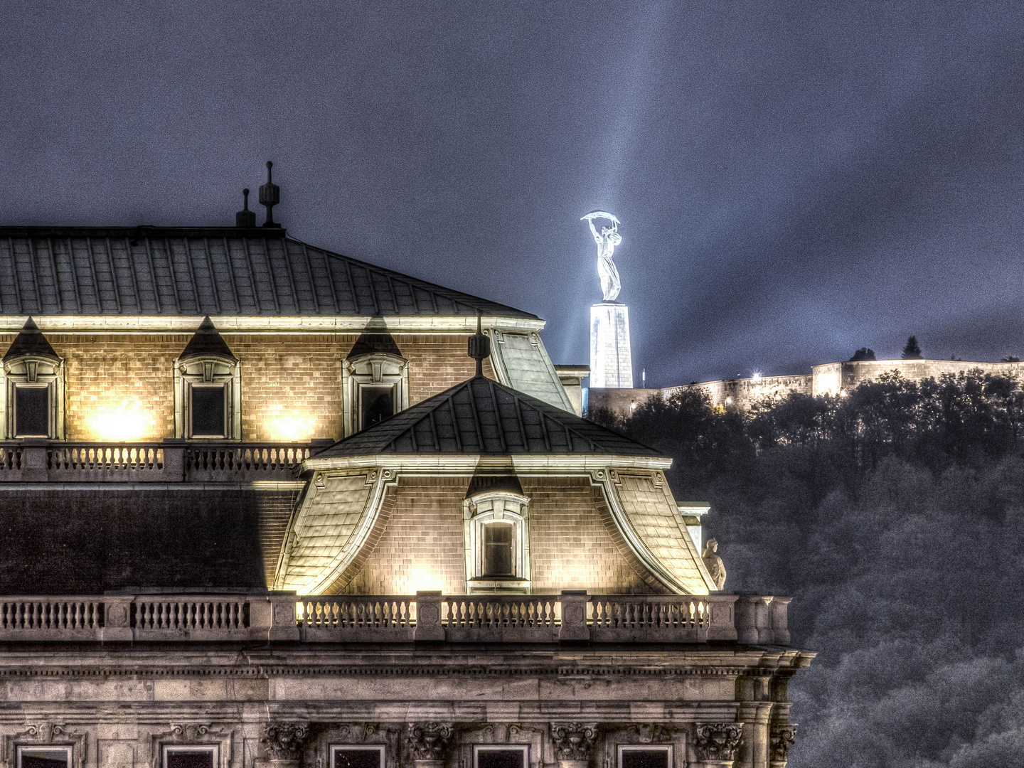 Budapest, Gellertberg bei Nacht