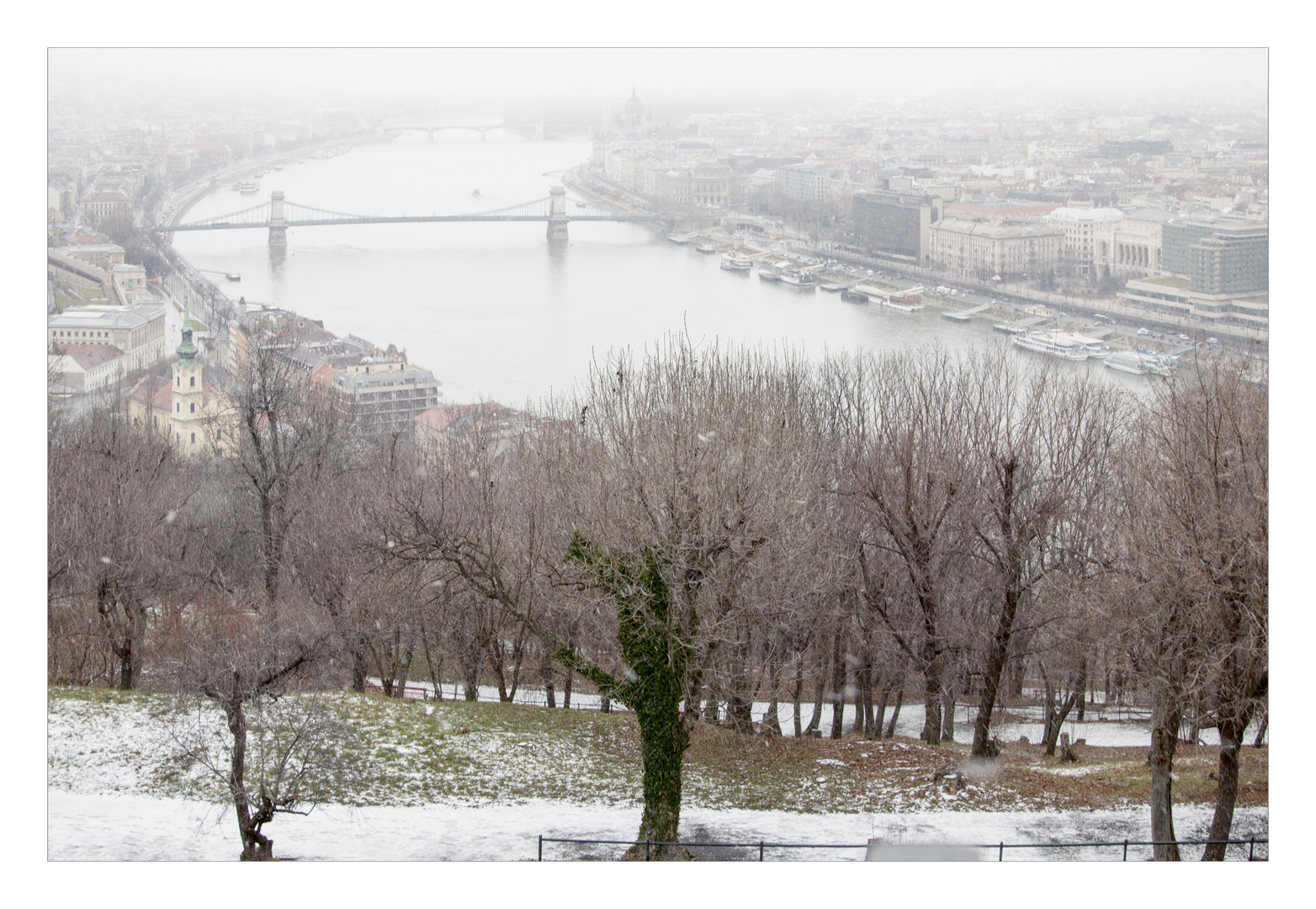 Budapest im Schneegestöber
