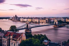 Budapest - Kettenbrücke und Donau (Langzeitbelichtung)