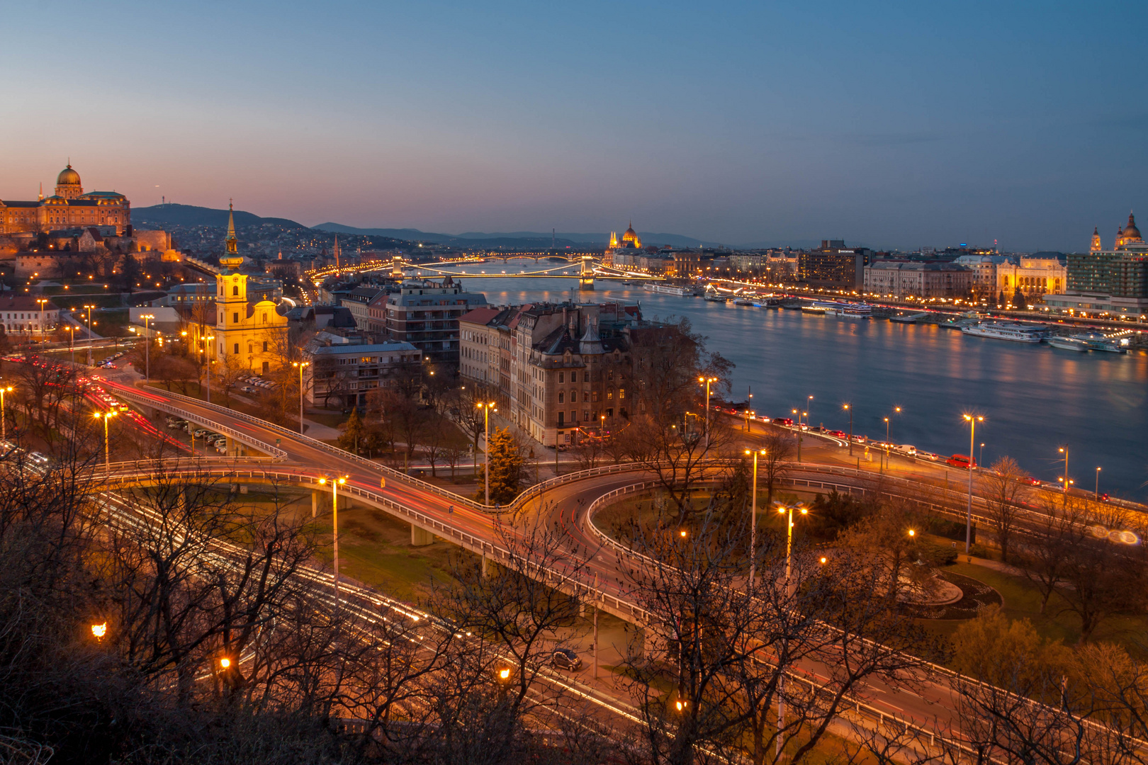 Budapest night view