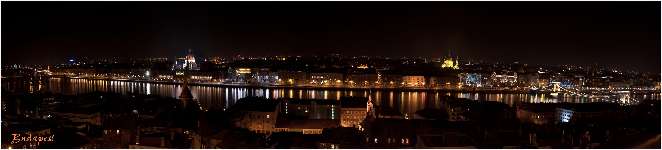 Budapest Pano bei Nacht