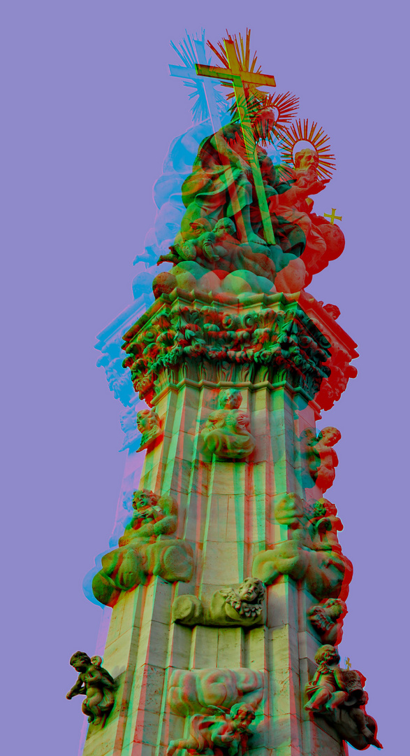  Budapest Pestsäule vor der Matthiaskirche (3D- ANA Cha)