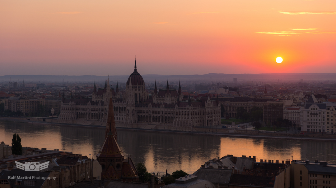 Budapest Sunrise above Parlament