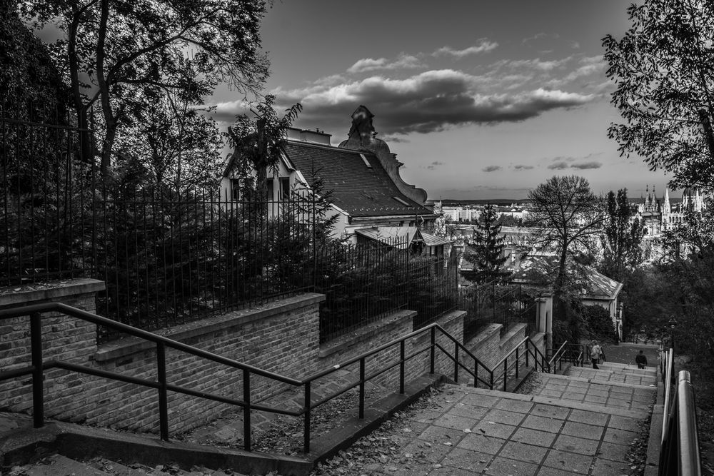 Budapest von oben aus der Burg