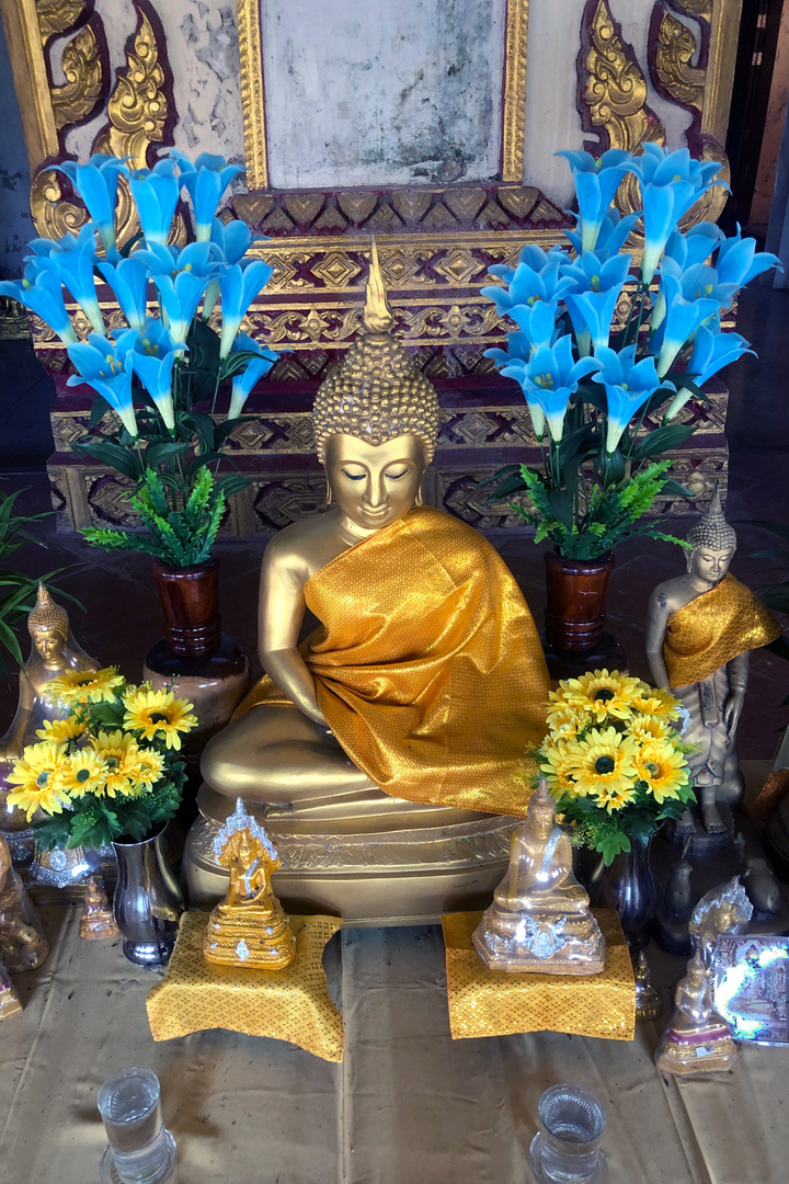 Buddha altar inside  Bodh Gaya Pagoda