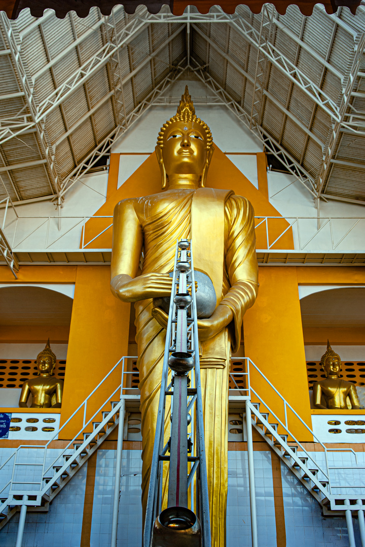 Buddha an a donation elevator