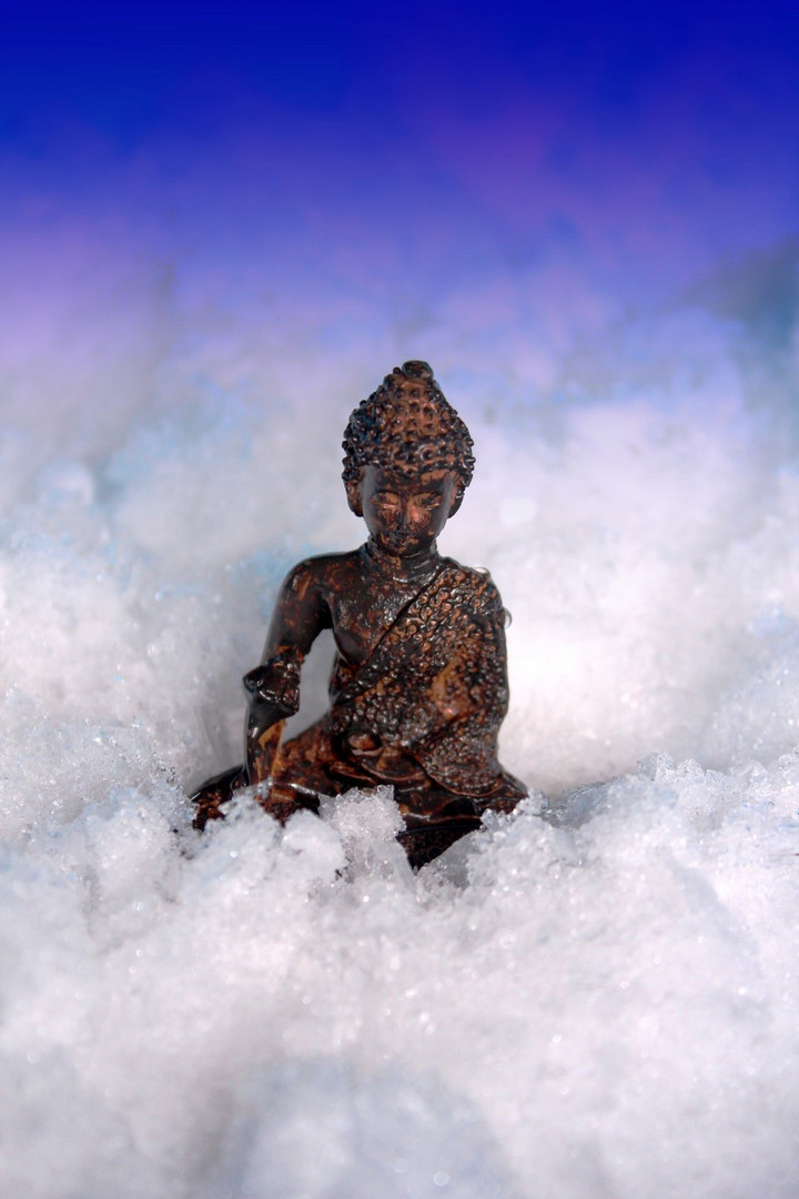 Buddha im Schnee