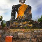 Buddha statue in That Chomsi in Mouang Khoune