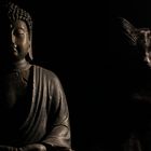 Buddha und Katze