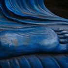 Buddhas blauer Fuß