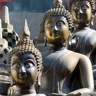 Buddhastatuen im Gangaramaya-Tempel (Colombo)
