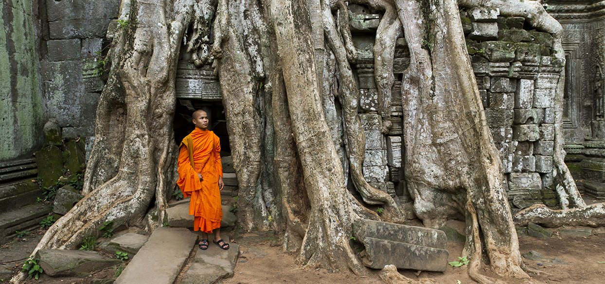 Buddhist monk at Angkor Wat