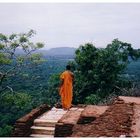 buddhist monk on the sighiria rock, sri lanka 2004