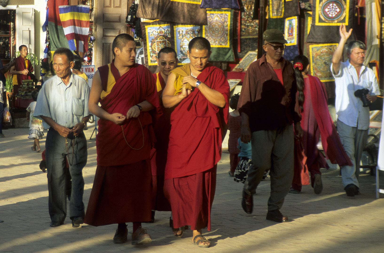 Buddhist monks in Bodnath