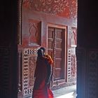 Buddhistische Mönche im Taj Mahal, Agra