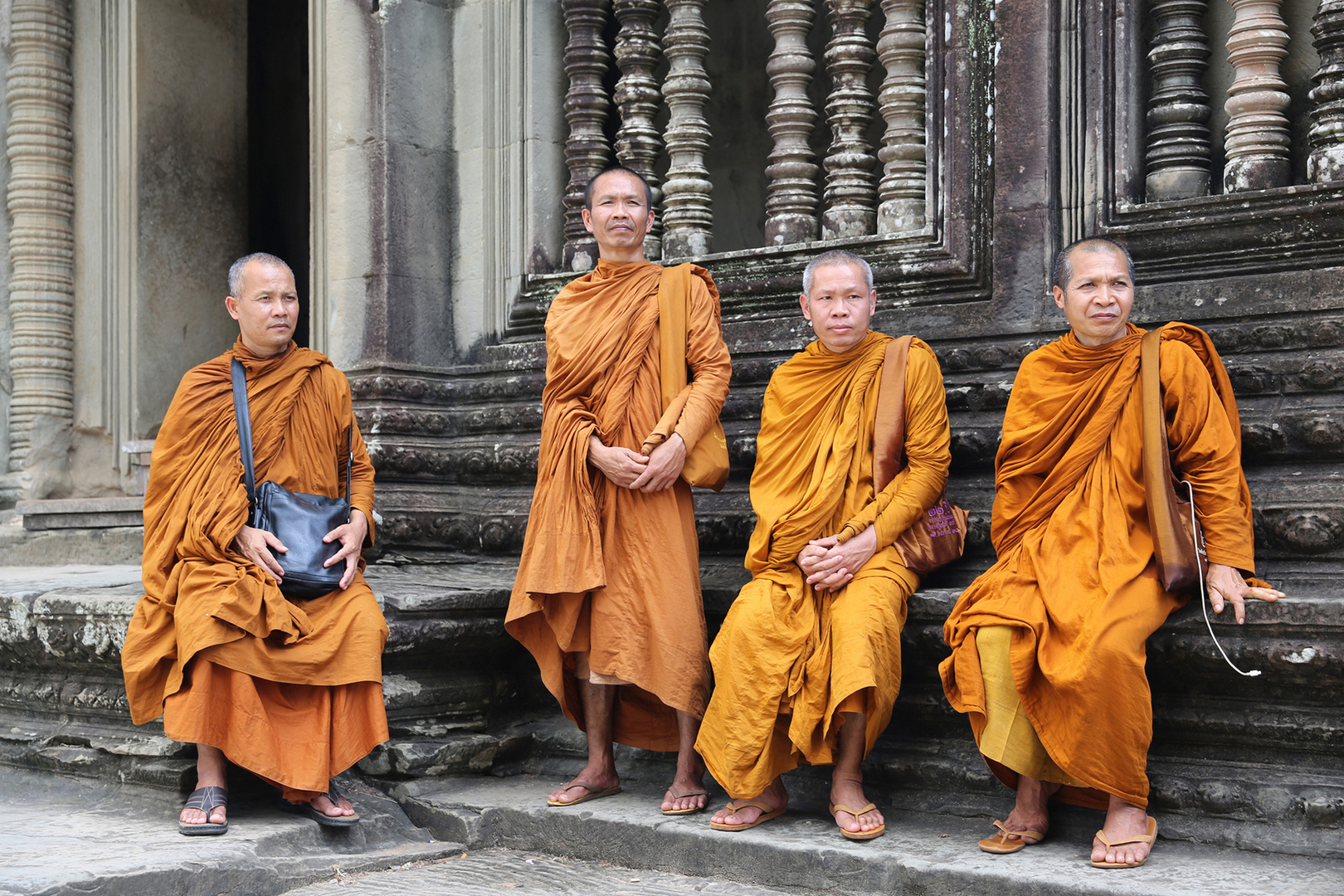 Buddhistische Mönche in Angkor Wat, Kamboscha