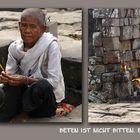 Buddhistische Nonne beim Gebet ...