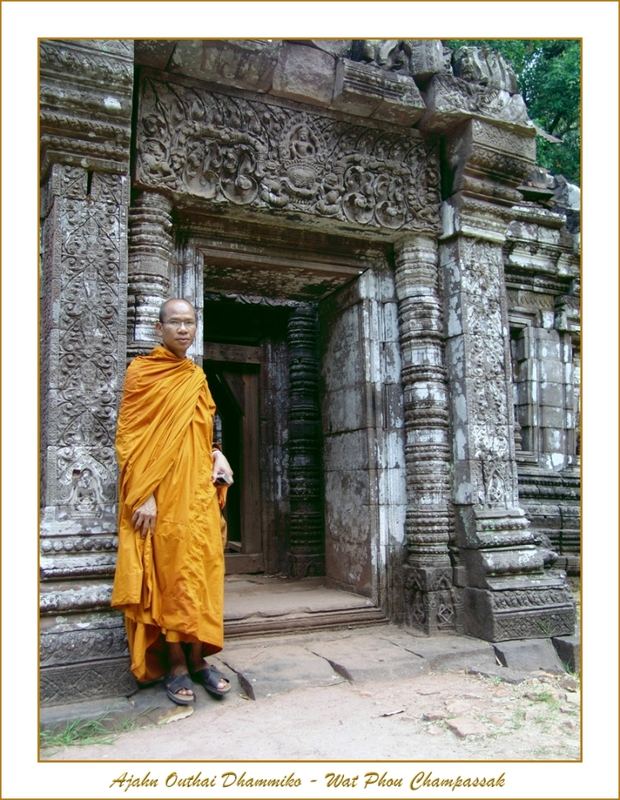 Buddhistischer Mönch im Wat Phou - Champassak (Laos)